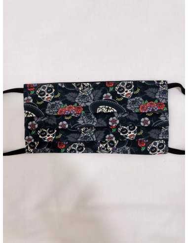 Mascarilla de tela. Calaveras Mexicana