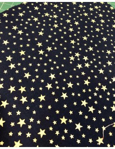 Navidad Azul Con Estrellas Doradas